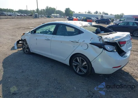 2016 Hyundai Elantra Limited z USA, uszkodzony, nr VIN 5NPDH4AE4GH654766